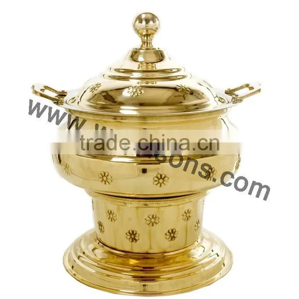 Brass Rounded Base Chafing Dish for Sale | Party Used Chafing Dish | 2015 Wholesale Chafing Dish photo-6