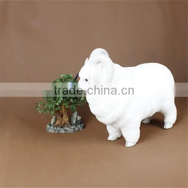Plush Lifelike Garden Decorative Animals Goat Outdoor Animal Garden Decorations photo-3