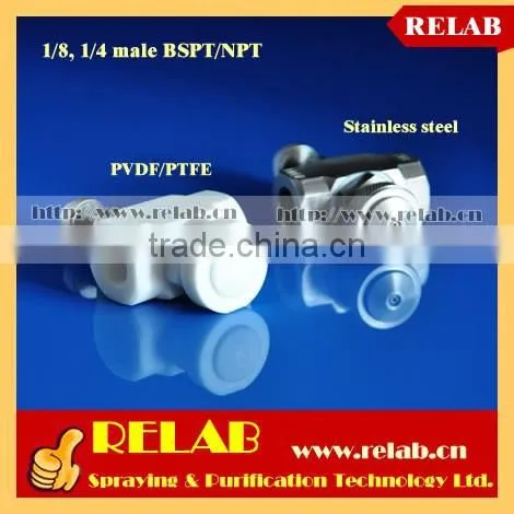 RELAB High Quality PVDF PTFE Acid and Alkali Resistance Plastic Atomizing Nozzle photo-3