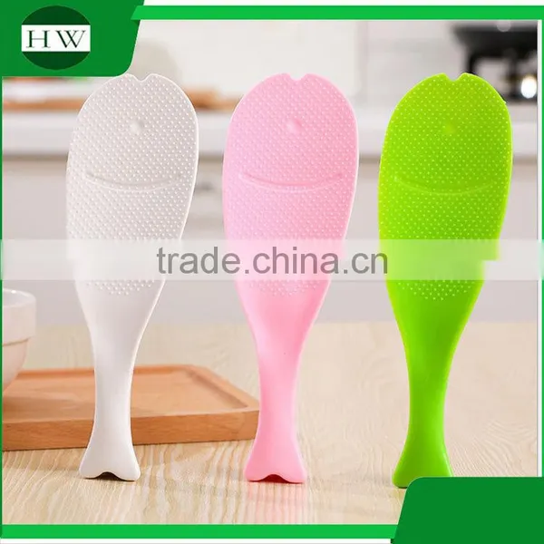 Kitchen Accessories Creative Multipurpose Plastic Long Handle Fish Stand Shovel Ladle Scoop Rice Spoon photo-2