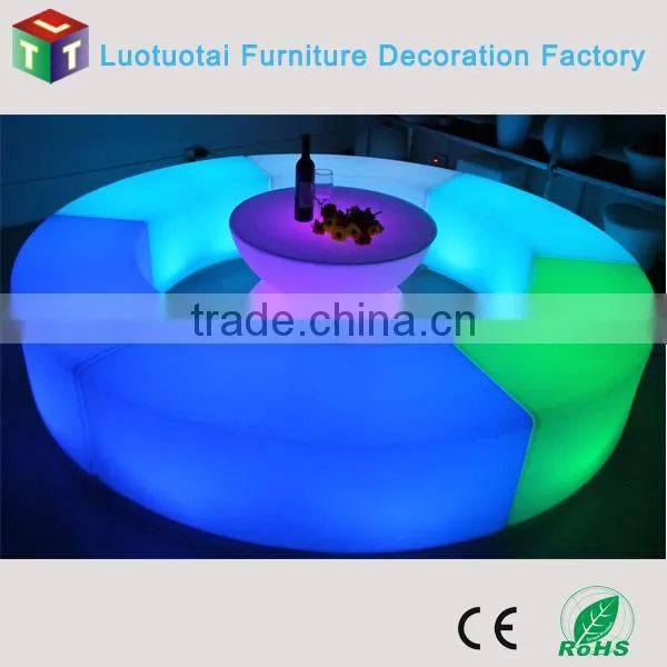 Manufacturer L120*W43*H43 CM PE Bar Chair/LED Snake Stool With Remote Control 16 Mix Changeable Colors photo-5