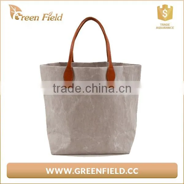 New Design Reusable Washable Kraft Paper Shopping Bag photo-2