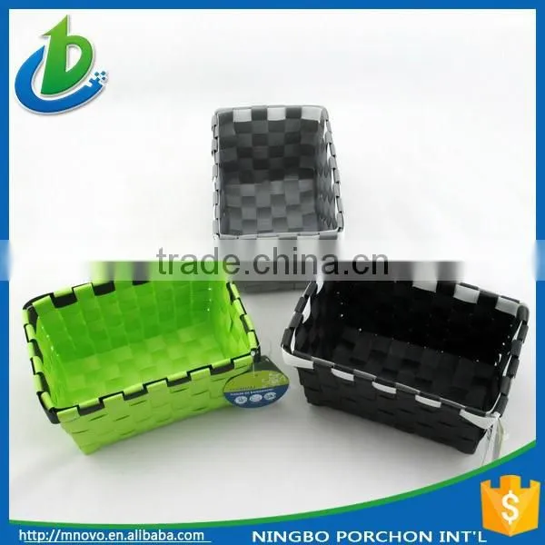 Wholesale Willow Laundry Plastic Strap Woven Basket photo-3