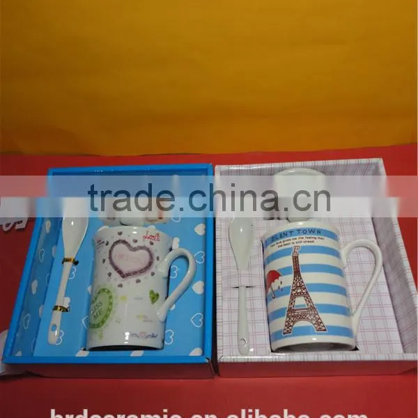 Restaurant Crockery Hotel White Porcelain Ceramic Mug Set With Lids photo-5
