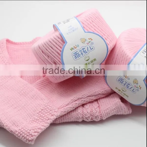 100% Combed Cotton Yarn Colorful Hand Knitting Yarn for Baby Wear photo-2