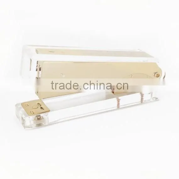 Custom Clear Acrylic Rose Gold Book Binding Stapler/Office Stapler photo-2