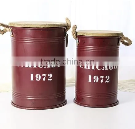 Kitchen Storage Metal Sugar Coffee Tea Canister With Bamboo Lid photo-4