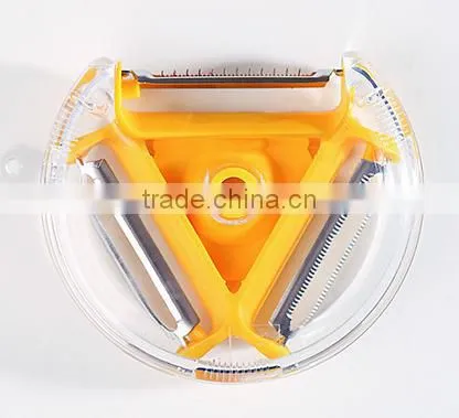 Creative Kitchen Tool 3 In 1 Fruit & Vegetable Round Peeler With Cute Design photo-4