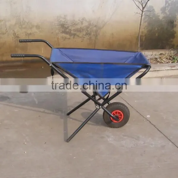 WB0400 Portable Lightweight Garden Trash Folding Fabric Wheelbarrow photo-3