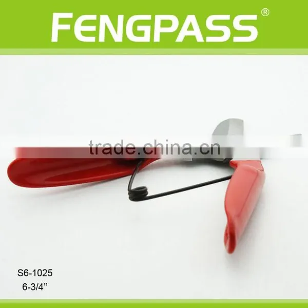 S6-1025 6-3/4" Plastic Handle and Stainless Steel Top Quality Bypass Pruning Shear Garden Scissors photo-4