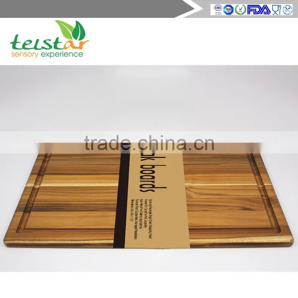 Manufacturers Wholesale Boards of Teak Rectangular Plate Handle and Juice Canal photo-5