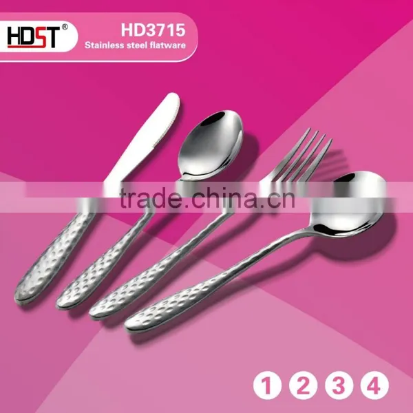 Trendy Handle Stainless Steel Vintage Cutlery; Camping Spoon Fork Knife;embossing Handle Flatware photo-4