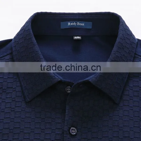 Mens Long Sleeve Hign Design Class Fashion Cotton Polo t Shirt photo-4
