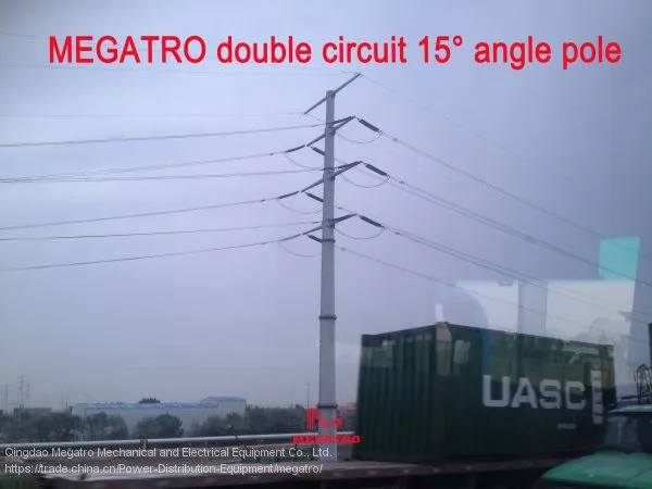 MEGATRO 220kv Double Circuit 15° Angle Pole photo-2