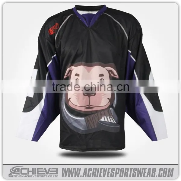 Gym Vintage Multicolor Custom Sublimation Team Ice Hockey Jersey, Cheap Team Hockey Shirts, Sublimated Ice Hockey Uniforms photo-4