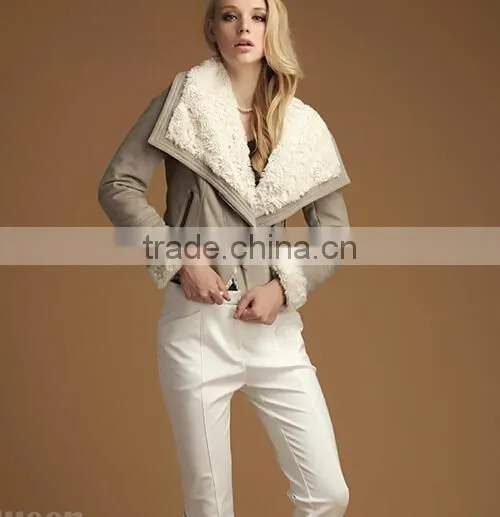 Multicolour Fashion Fox Fur 2014 Wool Overcoat Medium-long Fur Coat photo-3