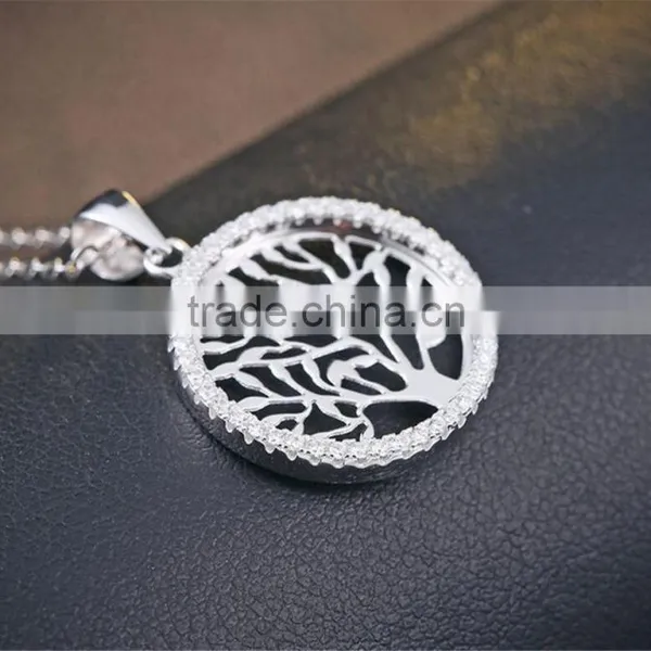 New Fashion Jewelry Simple Circular Design 925 Silver Pendant photo-2