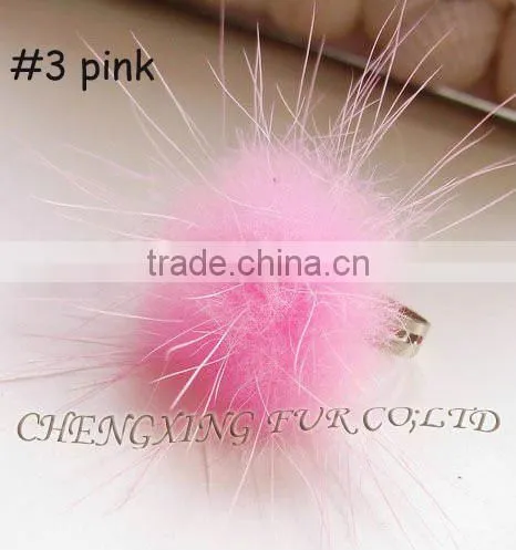 CX-A-27 Genuine Mink Fur Ball Finger Ring photo-6
