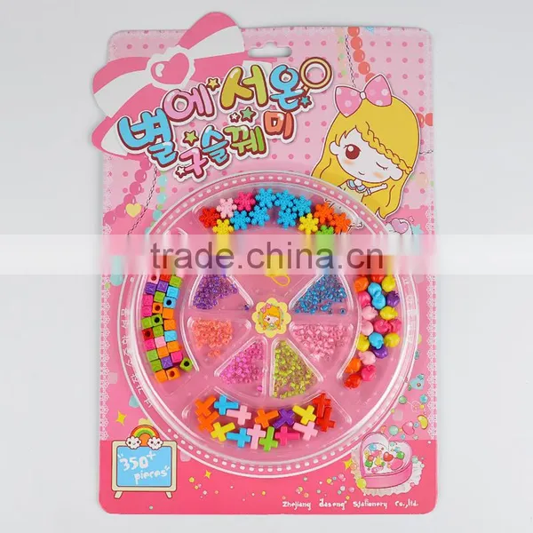 Wonderful Kids Neon Beads Set Children Educational Acrylic Beads Set Cheap Rosary Beaded Set for Little Girl photo-5