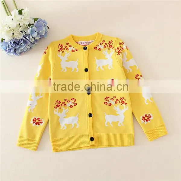 New Arrival/desings/items Sweaters 2016 New Girls Cardigan 3 Candy Colors Little Sweater Design With Cute Patterns photo-2