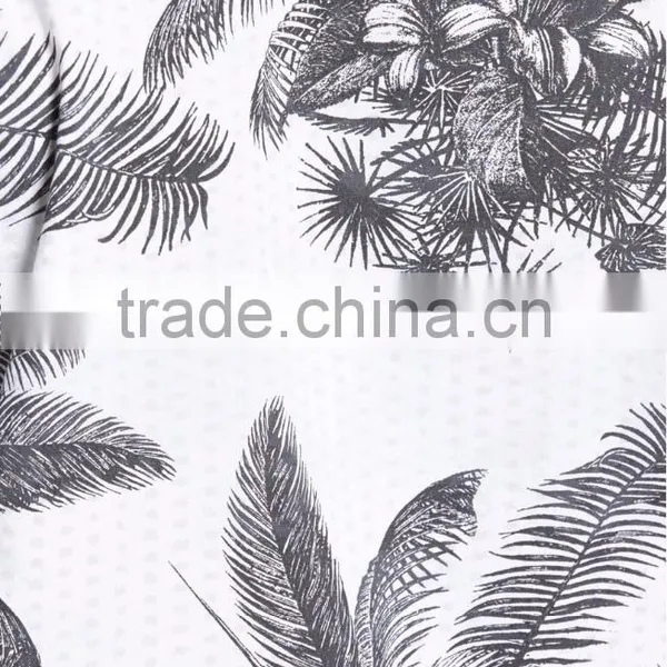 Men's Latest Cotton Gym Shirt Designed in Tropical-vibe With Short Sleeves photo-4
