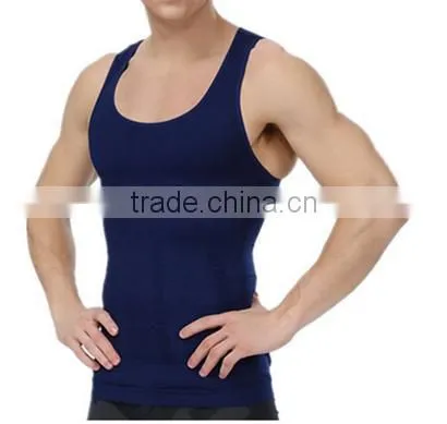 Men's Compression Tank Top Seamless Stomach Shaper Slimming Vest Shirts photo-3