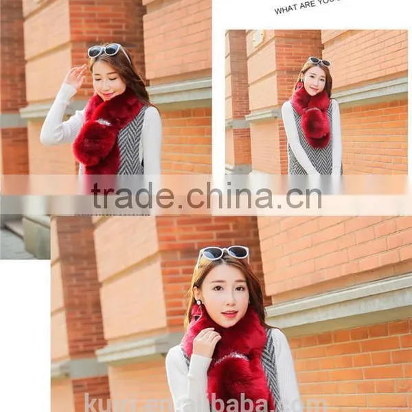 Brand Design Ladies Women Warm Faux Fur Fox Scarf Snood Scarf photo-6
