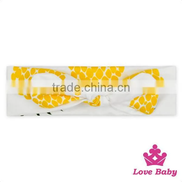 Wholesale Fancy Newborn Baby Gift Floral Pattern Cotton Bow Hair Headband Accessories For Baby photo-5