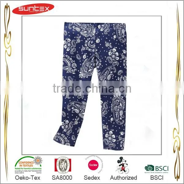 2014 New Hot Fashion Kid's legging with softer AOP printing