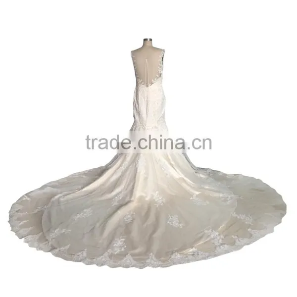 China OEM Long Wedding Dress/Tulle Wedding Gown photo-2
