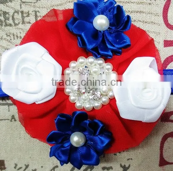 Factory Direct Satin Flowers Headband For Girls Hair Accessories photo-4