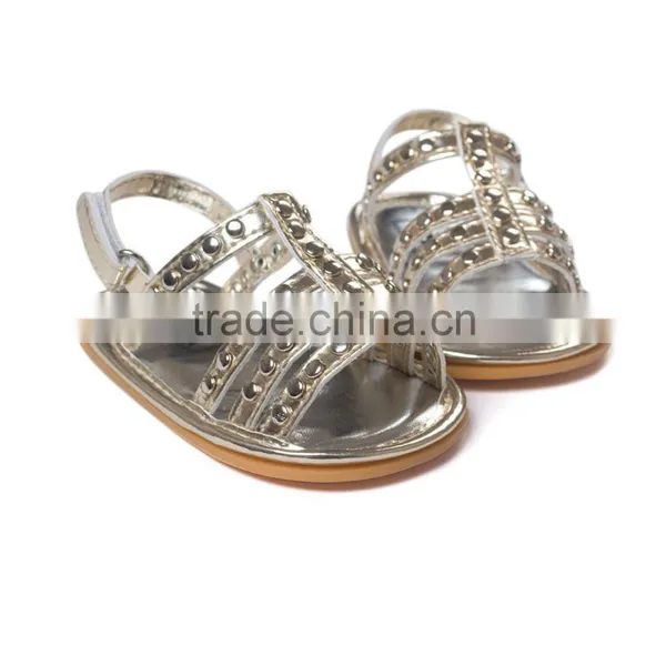 Rivet Artificial Leather Sandals for Baby Girl, Fashion Baby Sandals photo-2