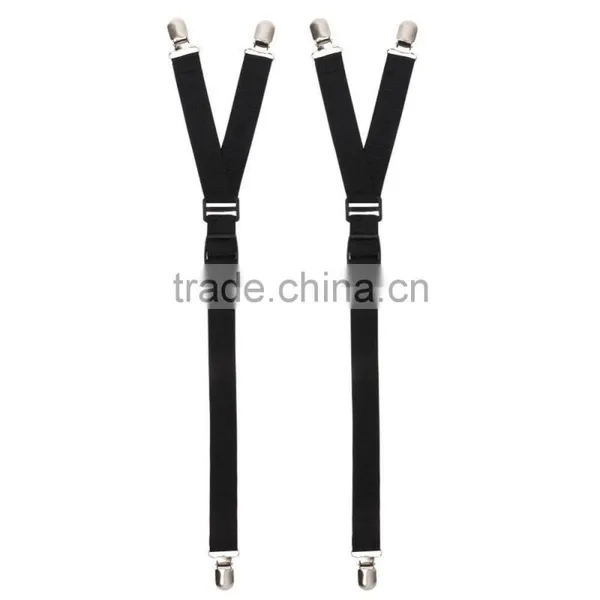 Straight,Stirrup,Y Style Shirt Stays Shirt Holders With Locking Clamps- Black 4pack photo-2
