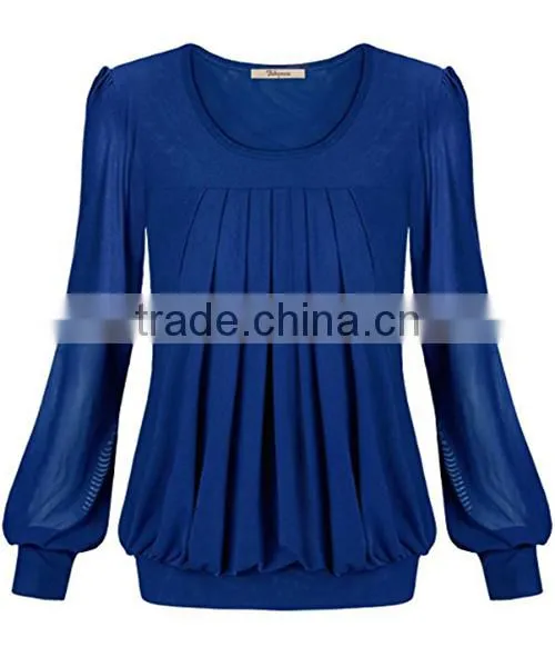 New Trendy Promtional White Lady Wear Blouse