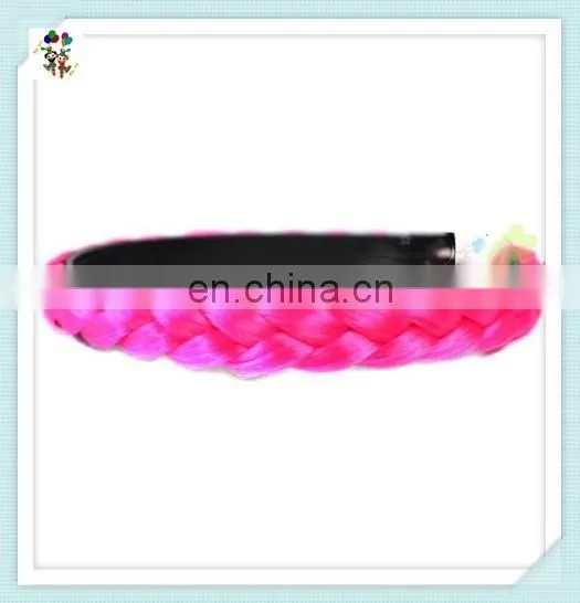 Girls Twist Braided Plait Hoop Colors Synthetic Hair Headband HPC-0121 photo-5