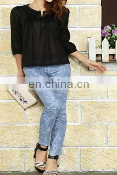 Lady's Woven Printed Elegant Leggings