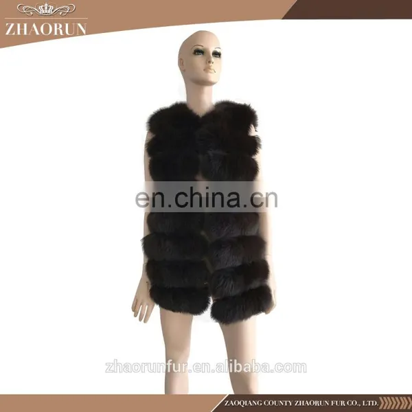 Factory Price Russian Winter Fox Fur Coat Real Long Fox Fur Parka for Lady photo-3