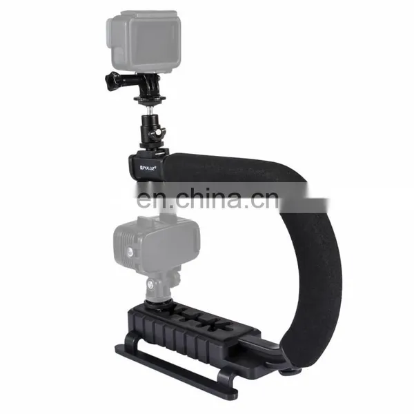 Shape Portable Handheld DV Bracket Stabilizer + Video Microphone Kit With Cold Shoe Tripod Head for All SLR Cameras photo-3