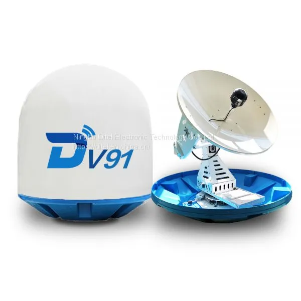 Ditel V91 90cm Marine Antenna Dish Satellite Ship Gps Antennas Vsat Dish ku Band Portable Internet Satellite Dish Antenna