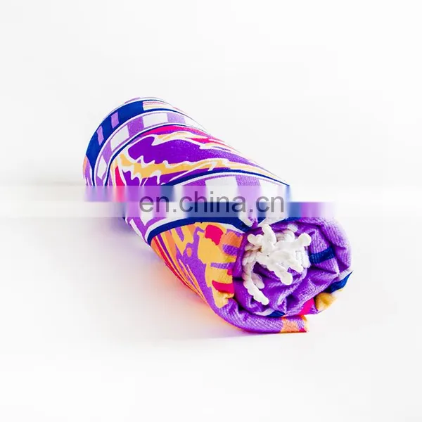 150CM Stripe Printed Quick-Dry Round Micro Fiber Beach Towel photo-6
