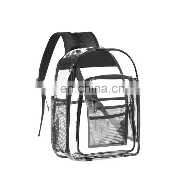 Amazon Hot Sell Daily See Through Clear PVC Backpack Transparent School Bag For Campus photo-3