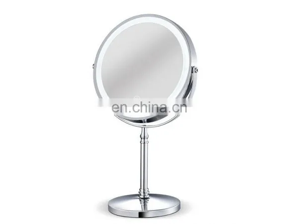 2020 New Amazon 8 Inch LED Make up Ring Mirroor Mental Glass 5x 10x Magnification Standing Make Up Mirror photo-3