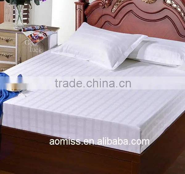100% Cotton 300 Thread Count Hotel Jacquard Fitted Sheets Flat Sheets