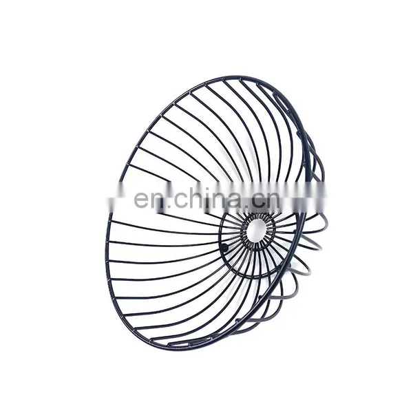 Kitchen Home Storage Egg Organizer Round Bread Fruit Bowl Stand Rack Mesh Metal Wire Basket photo-4