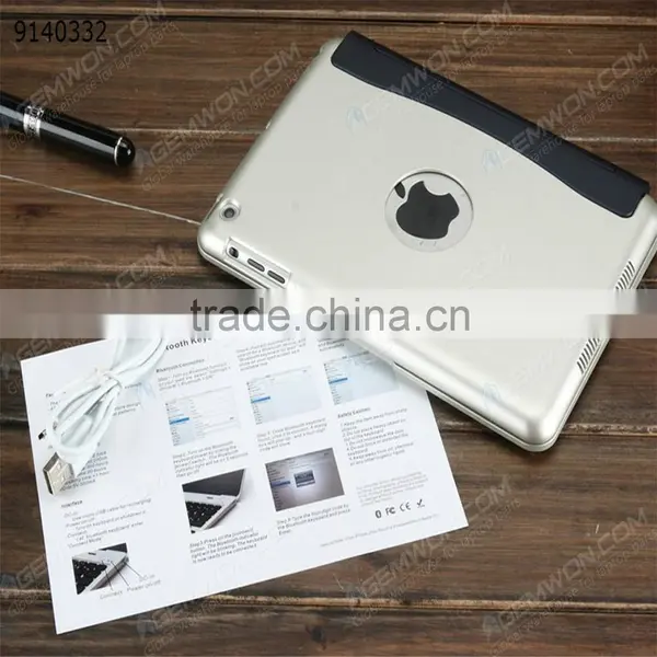 Bluetooth Keyboard for IPad Mini,silver Separable Aluminum + Plastic Keyboard photo-3