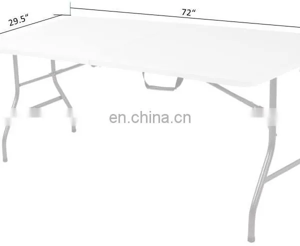6ft Outdoor Furniture Dining Folding Table Events Picnic Rectangle Plastic Tables Portable Plastic Folding Tables photo-2