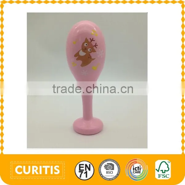 2016 New Design Wooden Maracas Prevent Swallowing Musical Maracas Most Popular For Kids Educational Musical Toys photo-2