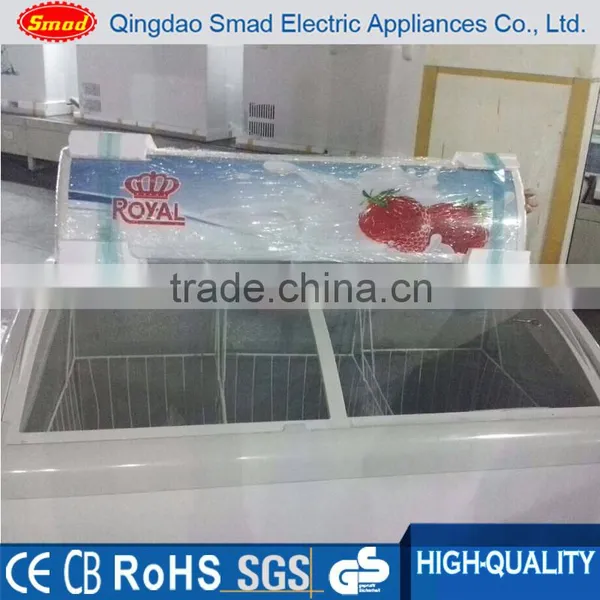 Portable Top Open Glass Door Chest Freezer With Fancy Design Ice Cream Freezer photo-5