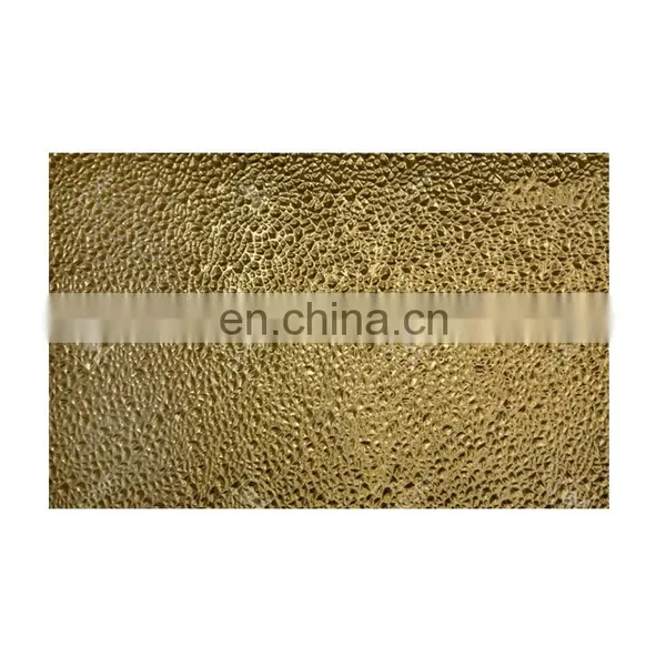 Clear Customized Design Tempered Stained Frosted Decorative Embossed Pattern Glass photo-2