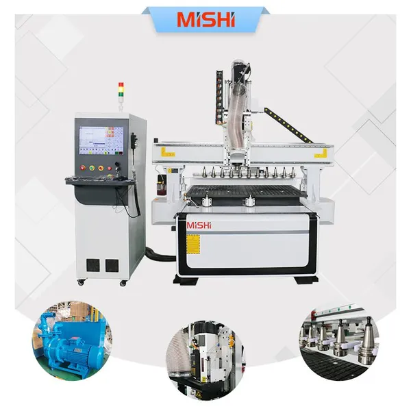 MISHI atc cnc router nesting line automatic furniture making cnc router machine for wood automatic tool changer